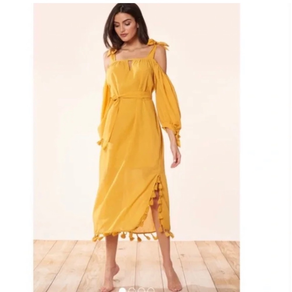 Red Carter Lightweight Jasmine Belted Maxi Dress with Tassels